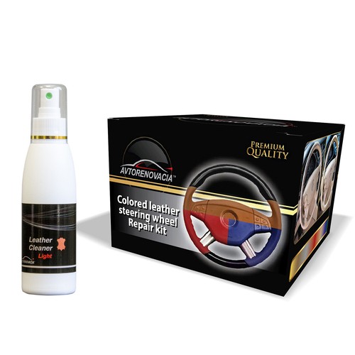 Colored leather steering wheel repair kit DIY kit Car kit Leather