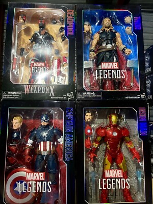 Marvel Legends,Iron Man,Thor,Captain America,Deadpool,12''Action,figures of 4 new