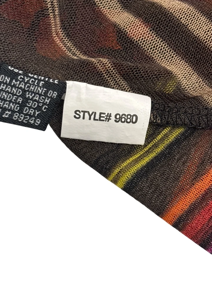 Топ Lynn Ritchie Silver Fairy с цветочным рисунком прозрачный с длинным рукавом средний нейлон - Изображение 4 из 4