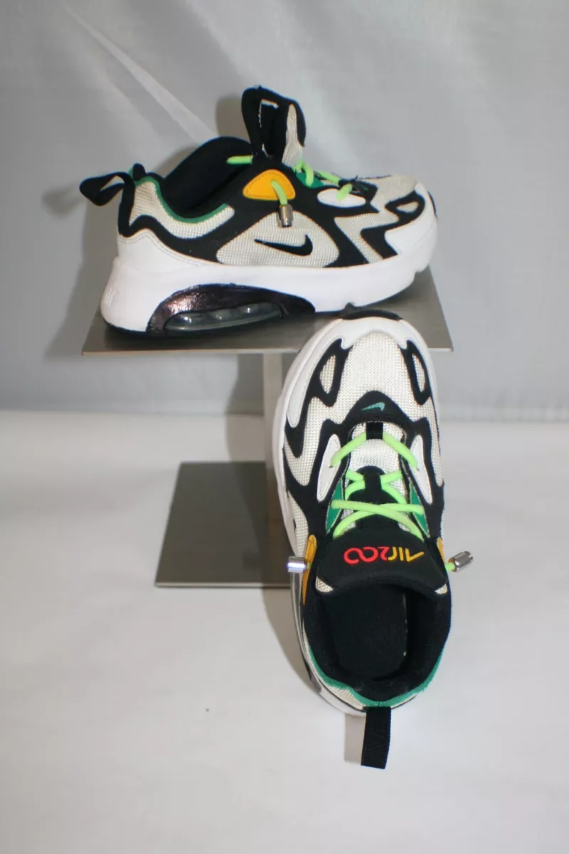 Nike Air Max 200 Kids Youth Shoes Black White Lace | eBay