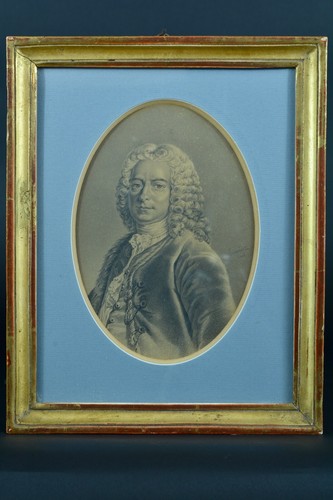 Tableau ancien Dessin 18 ème portrait d'un homme à la perruque signé Girardot - Photo 10/10