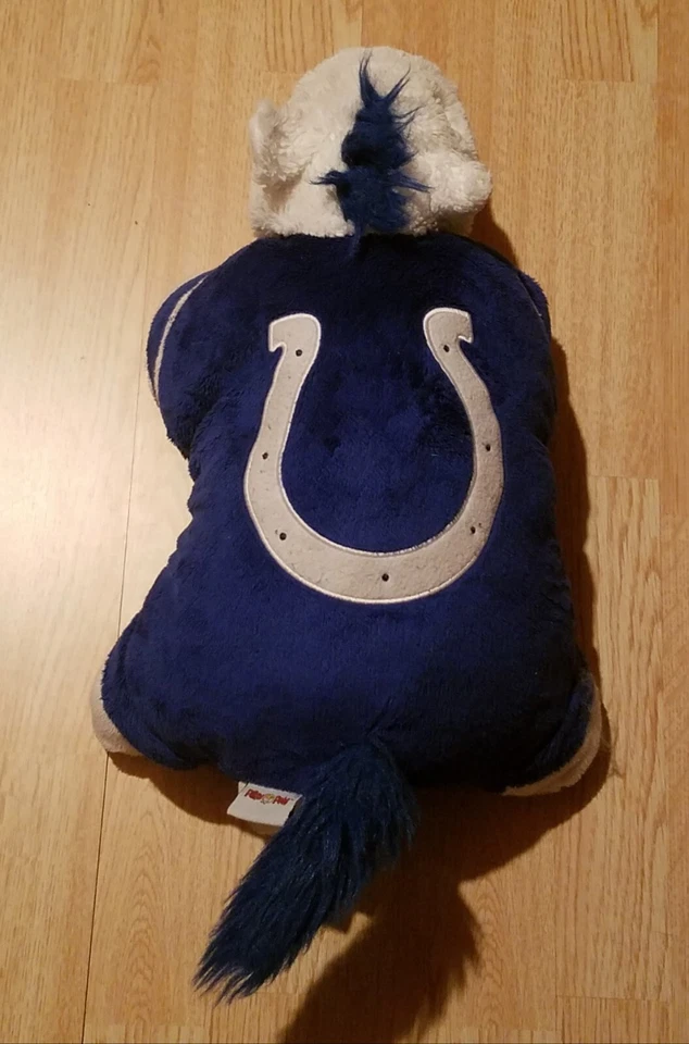 Indianapolis Colts Almohada Mascota NFL Peluche Animal Azul Blanco Caballo Foto 2 de 4