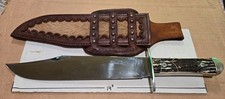 Custom Bowie Knife With Custom Leather Sheath