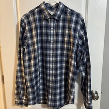 Men's GAP Standard Fit Button Up Dress Shirt SIZE LARGE 100 Cotton Blue