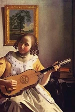 The Guitar Player Johannes Vermeer Poster Print