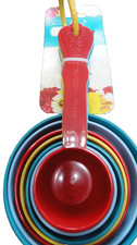 Pioneer Woman 7-Piece Multicolor Plastic Measuring Cup Set Timeless Beauty2 c-1