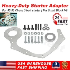 US For 55-56 Chevy Starter Plate And Newer Blocks With Broken Starter Mounts Kit