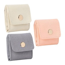 Travel Jewelry Bag Foldable Divided Case With Buckle For Earring Ring Bracelet