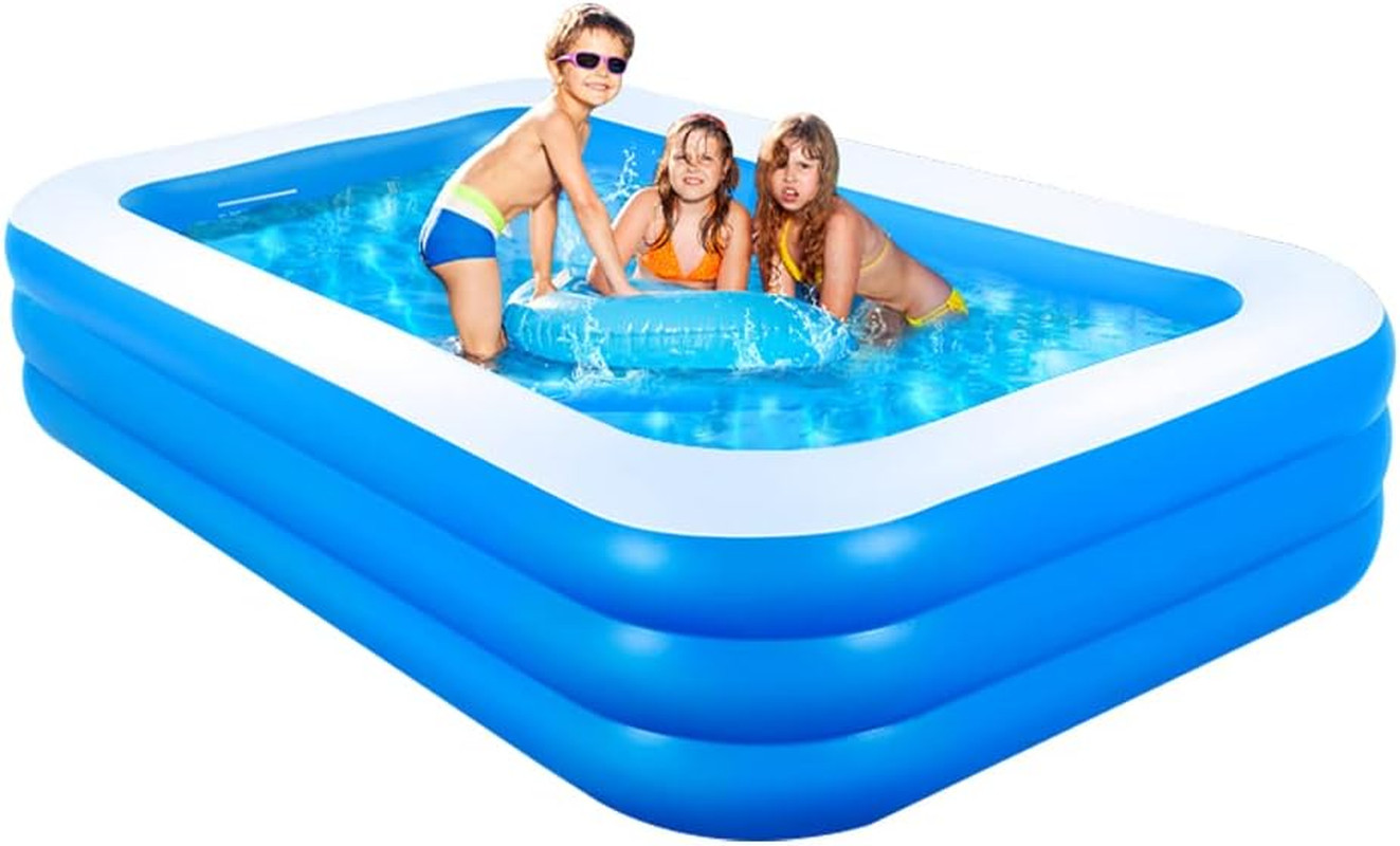 Piscina Hinchable, Piscina Hinchable Familiar De 3 Anillos Para Niños Pequeños Y