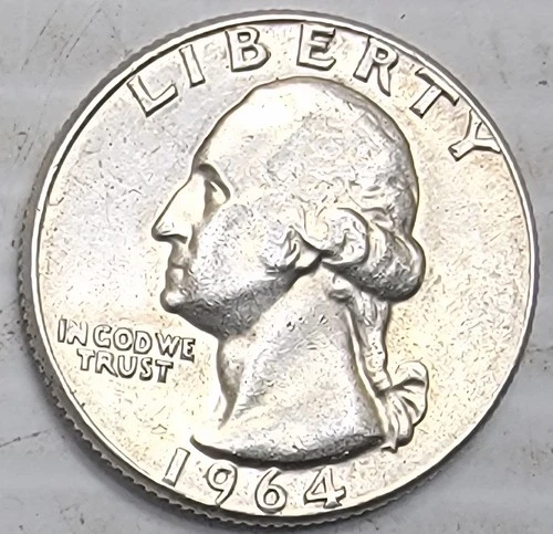 1964-D Washington Quarter circulated, ungraded condition - 90% - Business Strike