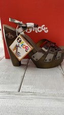 FLOGG Grey Leather And Beech Wood Sandal Shoes EVO Insole Mod. 101