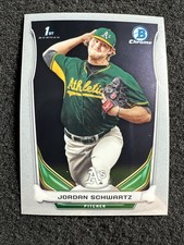 JORDAN SCHWARTZ #CDP119 2014 Bowman Draft Chrome QTY Oakland Athletics