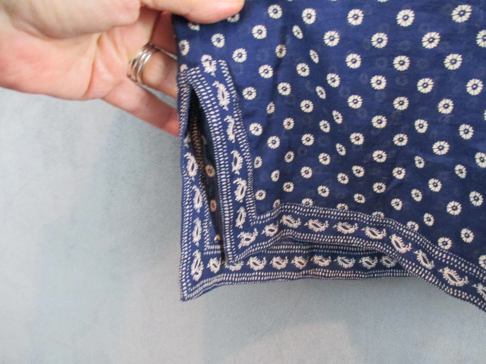 Isabel Marant Etoile Camisa Mujer 36 Azul Estampado Boho Túnica Top Algodón Vestido Foto 4 de 4