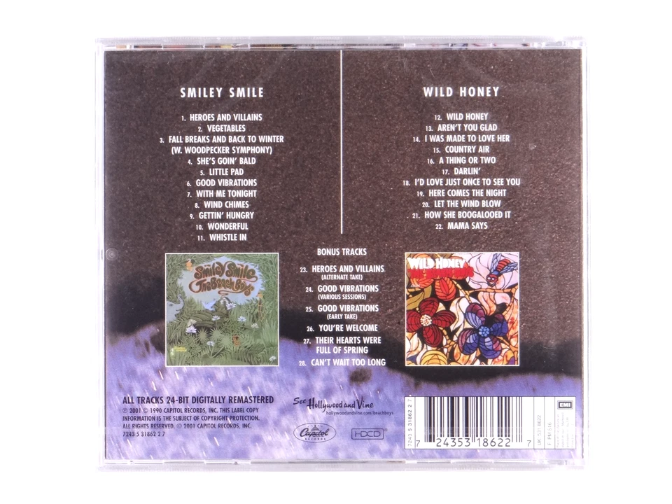 THE BEACH BOYS *SEALED* Smiley Smile / Wild Honey CD *Bonus Tracks* brian wilson - Image 2 of 2