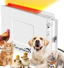Dog House Heater with Thermostat, 400W Dog Heaters for Outside Dog House silver
