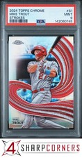 2024 TOPPS CHROME STROKES #S1 MIKE TROUT PSA 9