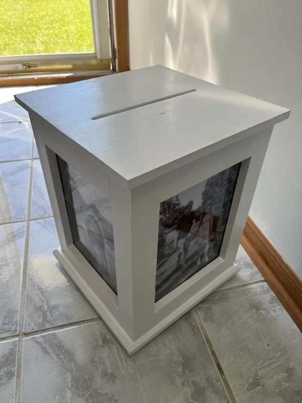 Wedding Card Box with Photo Frames- Reception Card Box - Image 3 of 4