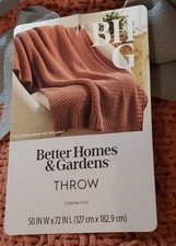 Better Homes  Gardens Chenille Knit Throw Blanket 50x72 Super Soft Cozy NEW