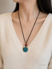 One-of-a-Kind Handmade Teardrop Bohemian Neck...