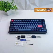 Keychron V1 Max Wireless Mechanical Keyboard, Hot-Swappable, QMK/VIA, Blue/Gray