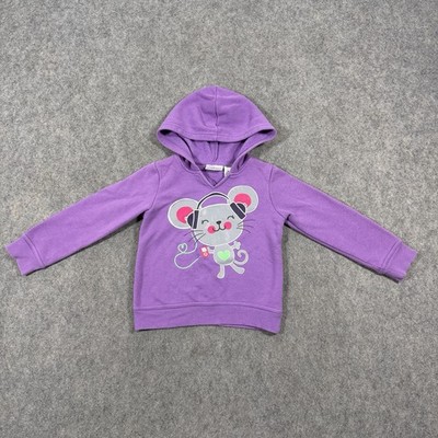 Jumping Beans Stretch Long Sleeve Fleece Hoodie Toddler Girl's Size 4T Purple