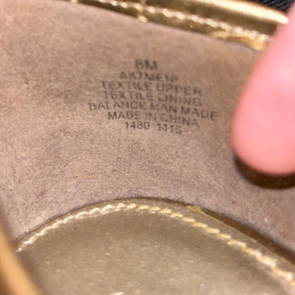 Zapatos de tacón Anne Klein iFlex Kitten beige dorado punta hebilla acento Wms 8M Foto 4 de 4