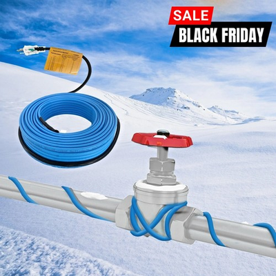 #ad MAXKOSKO Water Pipe Heat Tape Keeps Water Flowing at 40°F 120V 5W FT $23.99