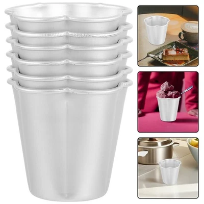 6 Pcs Coupe De Pudding Moule Gateau Moules À Tarte Aux Oeufs Petit Gâteau - Photo 1/4