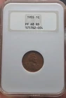 1955 Proof Lincoln Wheat Cent 1c Certified by NGC PF68 RD