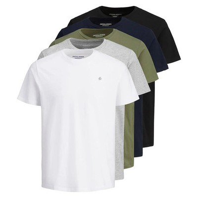 JACK&JONES Herren T-Shirt, 5er Pack - JORJXJ, T-Shirt, kurzarm, Rundhals, Bau...