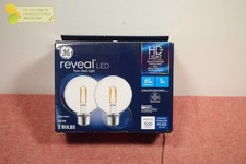 GE 2pk 60W Reveal HD G25 LED Globe Light Bulbs