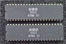  2x MOS 6522 VIA Chips for Commodore VIC-20 / PET / 1541 Floppy Disk Drive