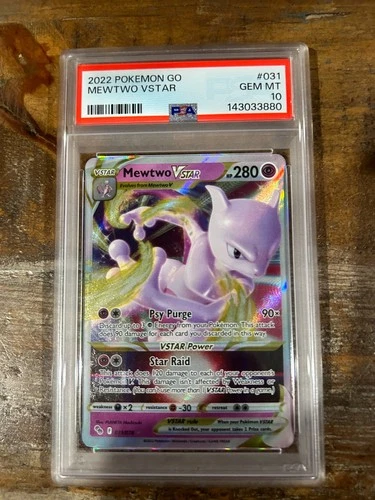 POKEMON 2022 GO MEWTWO Vstar #031 PSA 10 Gem Mint RARE