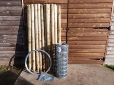 Farm Stock Fencing Bulk Bundle 145cm 5FT Stock  Posts Line Wire Staples