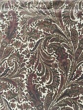 2 KING SIZE RALPH LAUREN KING SIZE PILLOW SHAMS PAISLEY BROWN BURGUNDY CREAM