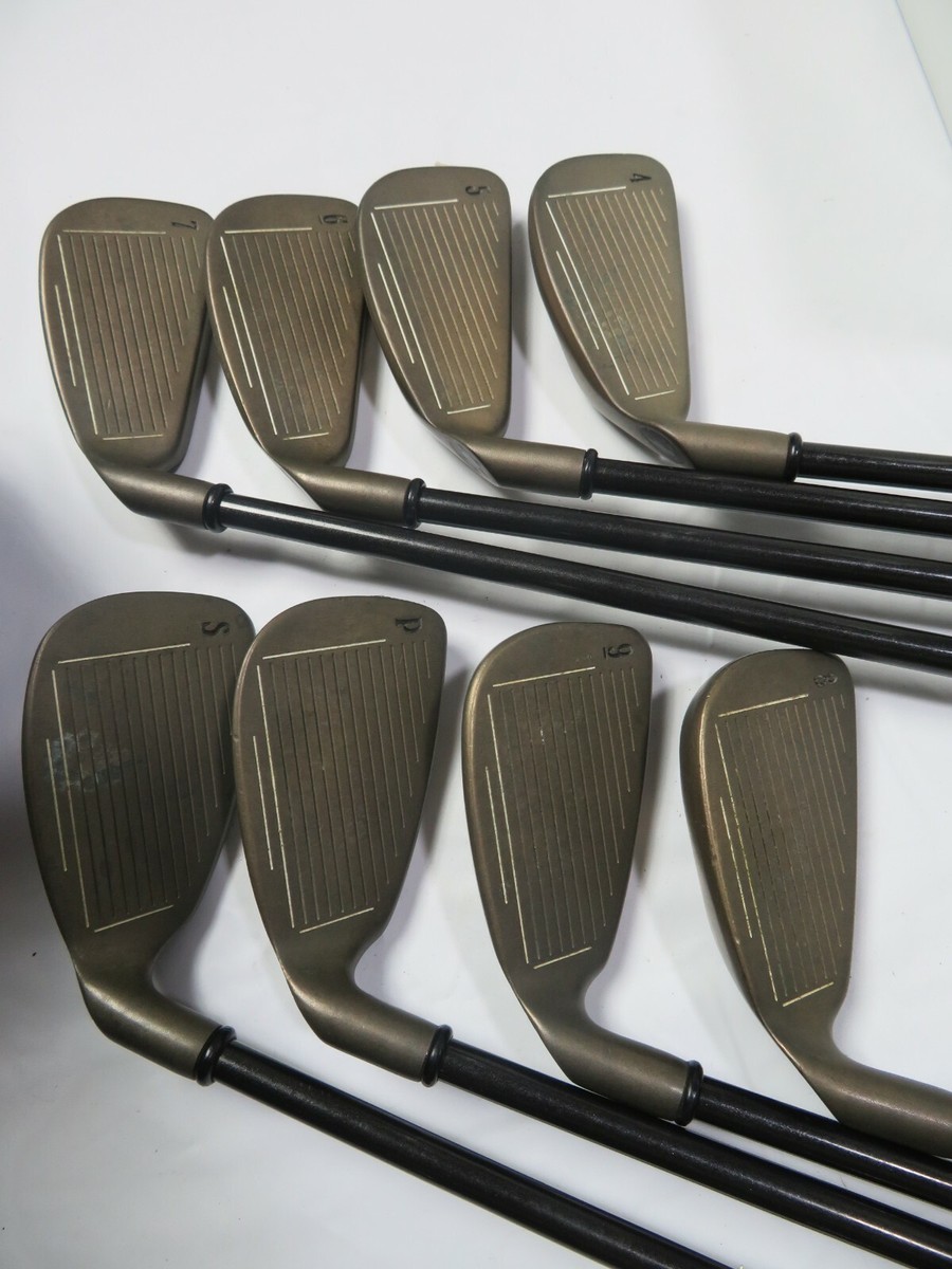 Very Nice CALLAWAY BIG BERTHA GOLD 8pc R-FLEX IRONS SET GOLF CLUBS