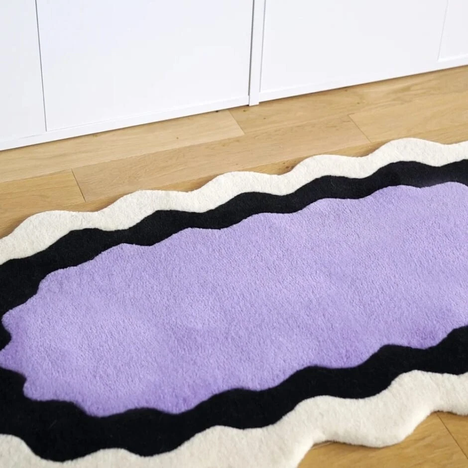 Scallop Style Handmade Wool Rug – A Statement of Modern Elegance - Image 2 of 4