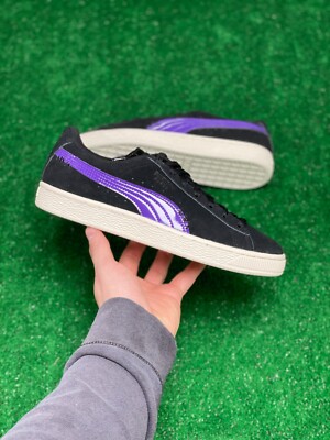 Puma Suede Classic Catwoman GS Shoes Black Purple 383388-01