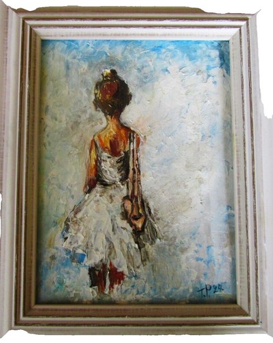 Women Ballet art figure ballerina Dancer Original Acrylic painting