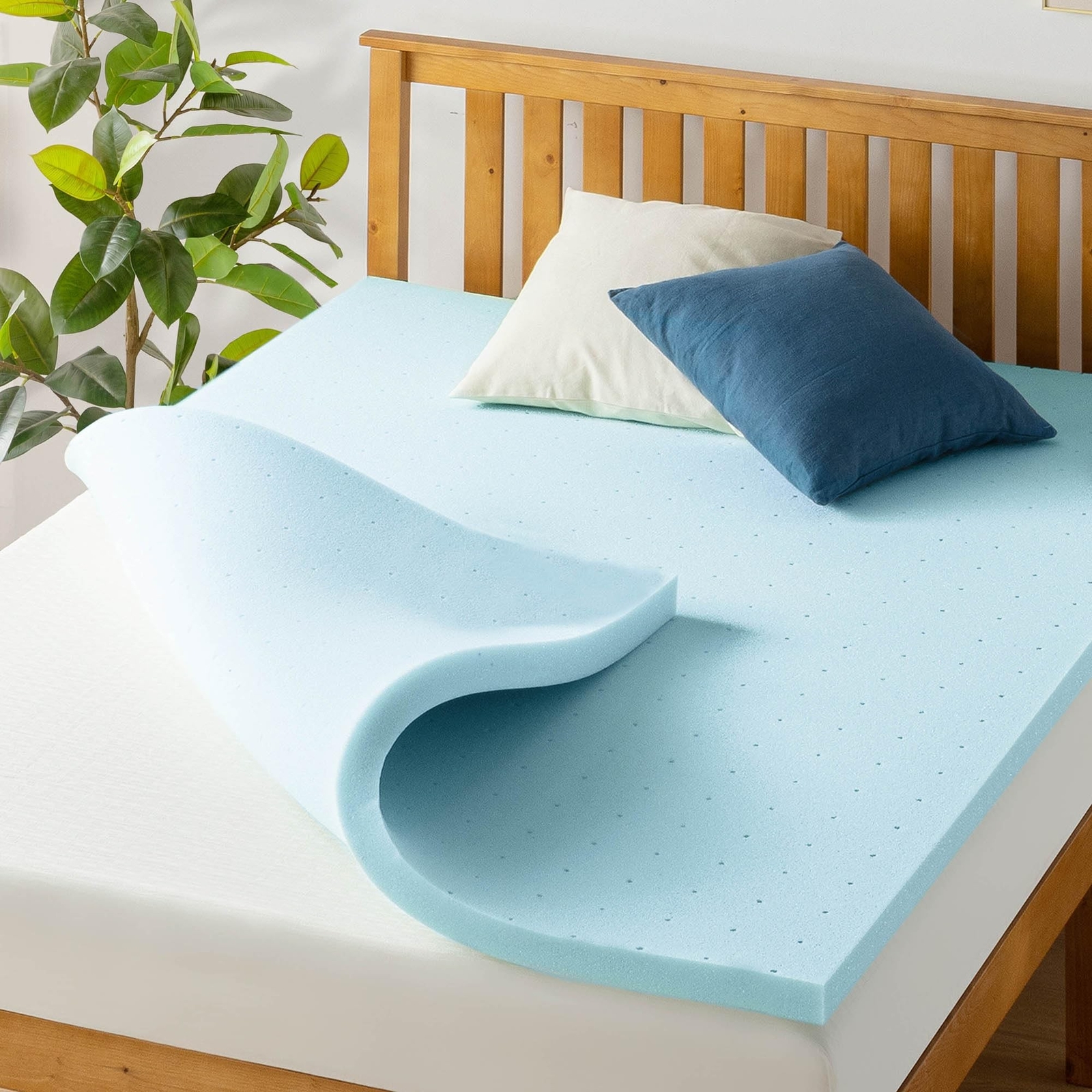 Best Price Mattress 1.5 Inch Ventilated Memory Foam Mattress Topper, Cooling ...