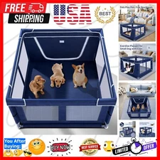Elegant Indoor Puppy Playpen, 42x42x25 Inches - Pet-Friendly & Portable