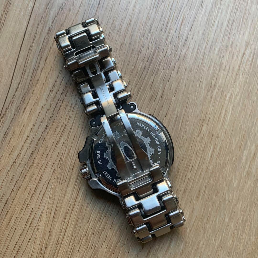 Oakley analog watch crankcase y2k metal Fashion Accessories