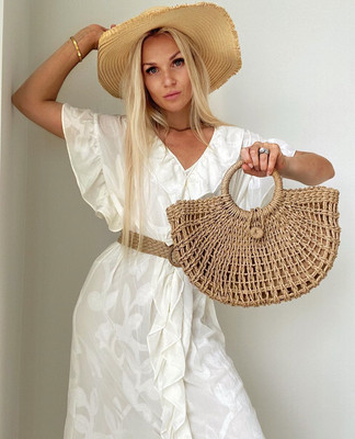 h&m conscious white dress