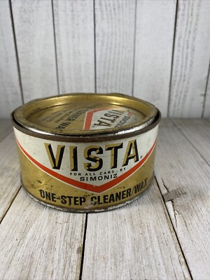 #ad VTG Simoniz Original Cleaner Car Wax Metal Tin Can Advertising Auto Gas $7.99
