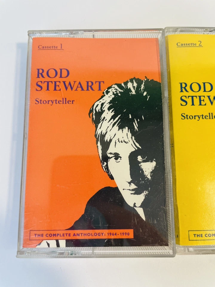 Rod Stewart Cassette Tape Lot STORYTELLER Complete Anthology 1964-1990 Set of 4 Foto 2 de 4
