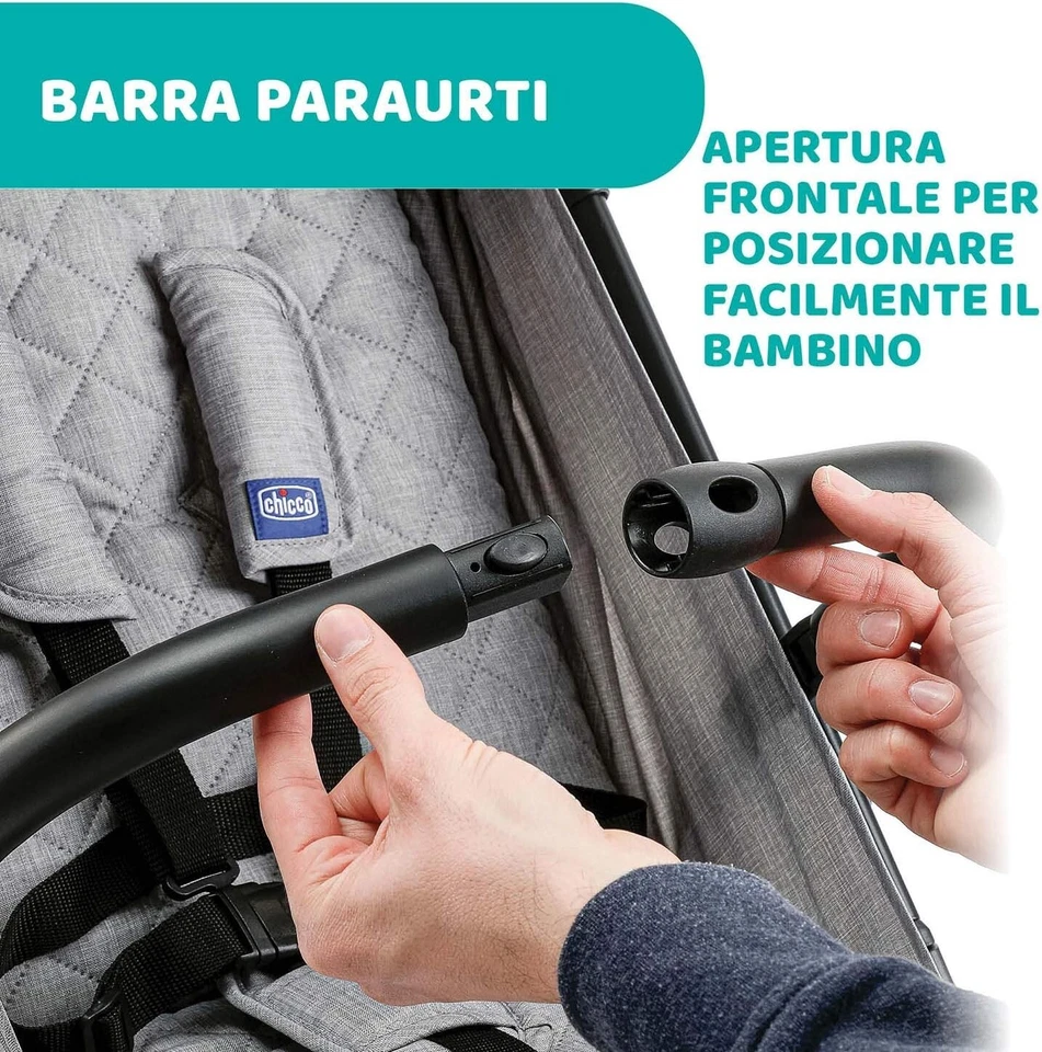 Chicco, Stroller Light Trolley Me Grey Light Fastening Compact, 0M - 15kg - Image 4 of 4
