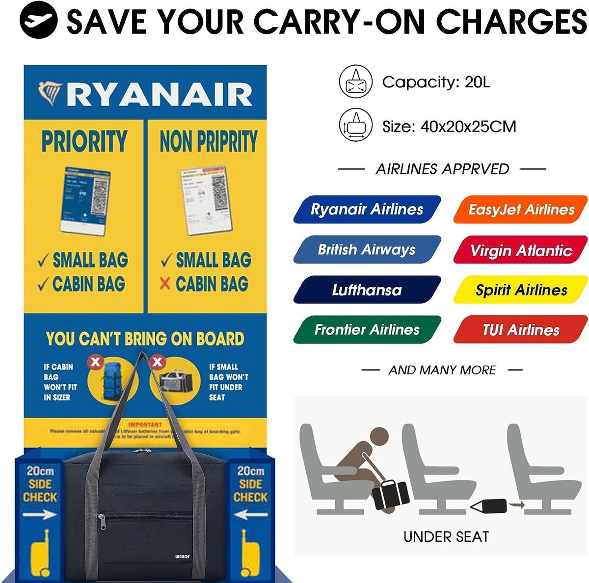 Checked Baggage Ryanair Cabin Allowance Size Cabin Bag Sizer