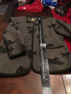 Hammerschmid German Jacket Blazer Sz 40 Wool Lined Gray Duck Hunting Lined Coat