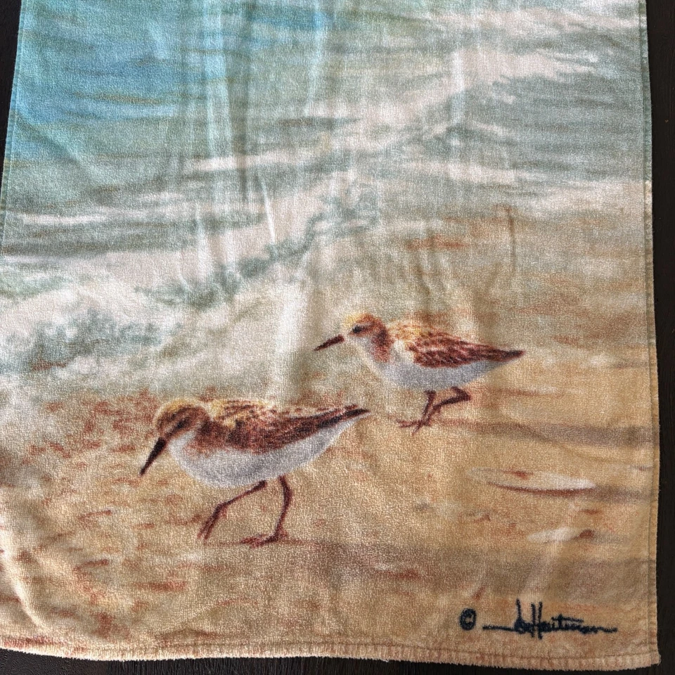 Juego de 2 toallas de baño de playa con estampado de gaitero de arena Foto 4 de 4