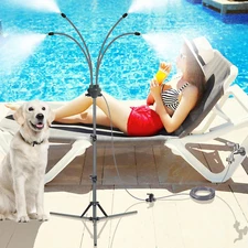 Standing Misters for outside Patio, Adjustable Height 5.3 FT Stand Misting Syste
